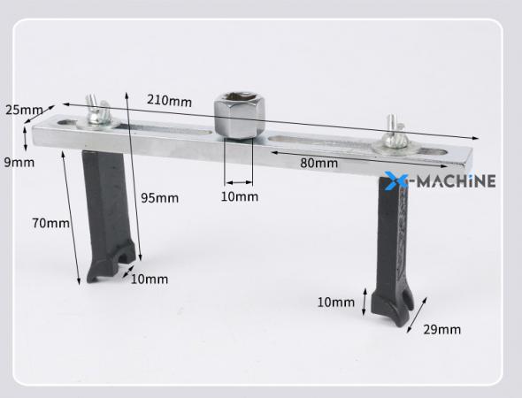 Vam nắp bình xăng 2 chân